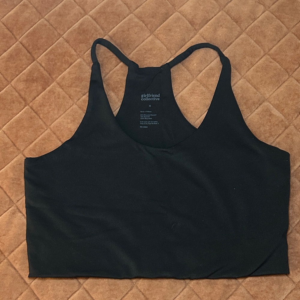 Girlfriend Collective Black FLOAT Cleo Sports Bra Medium